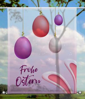 Preview: Ostern in flieder, Scheibenhänger eckig